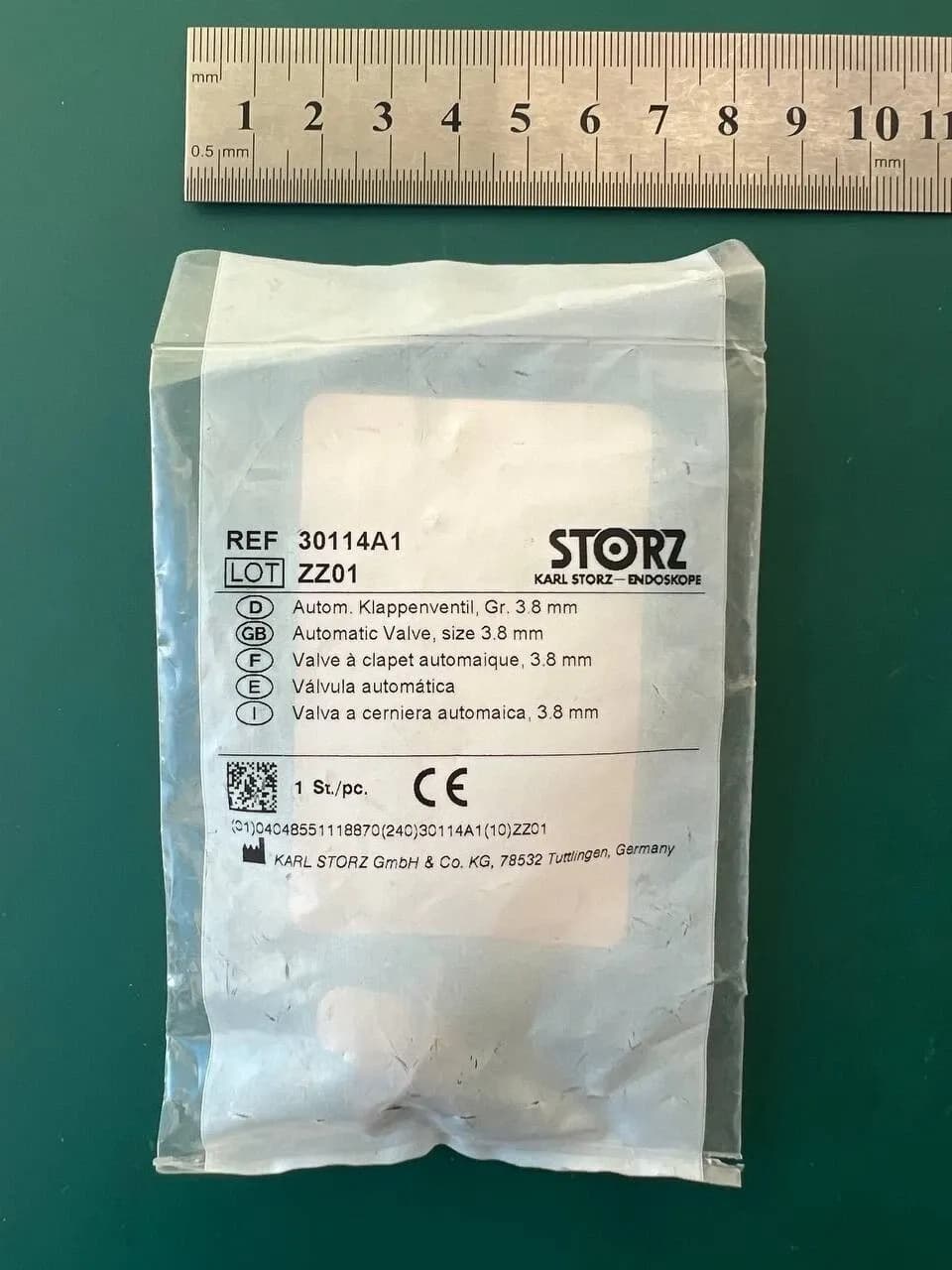 Karl Storz 30114A1 Automatic Valve For 30114H1 /H2 Cannulas 3.8mm x 6cm
