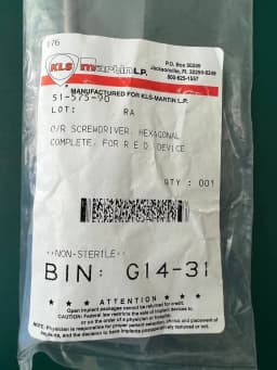Викрутка операційна шестигранна KLS Martin 51-575-90