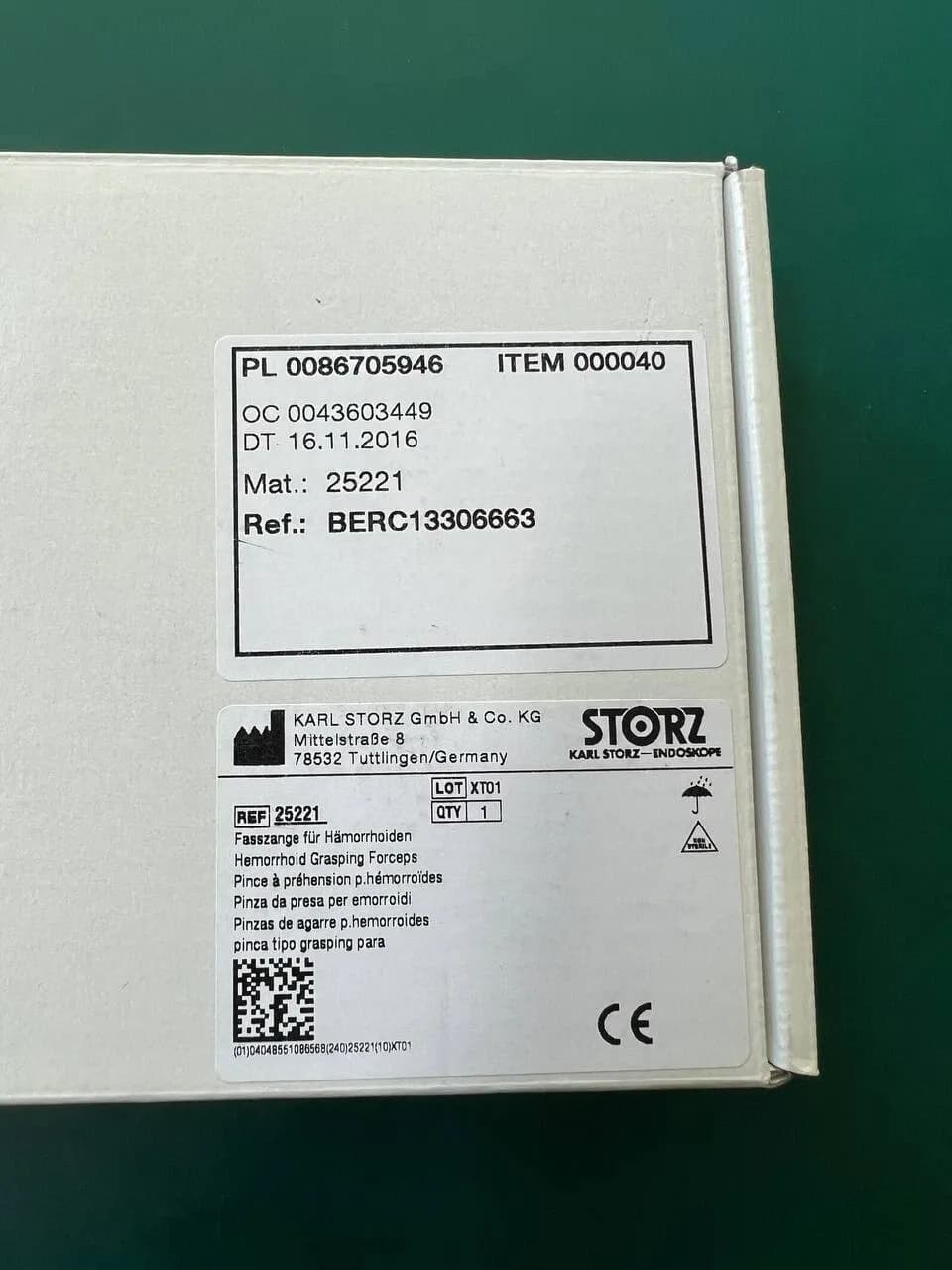 Karl Storz 25221 Hemorrhoid Grasping Forceps