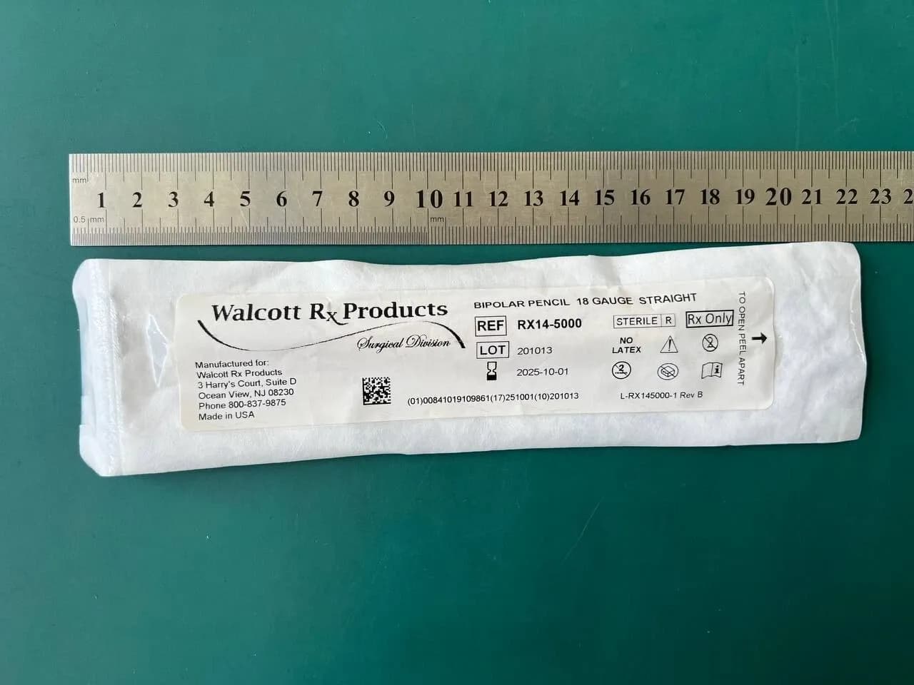 Walcott Rx14-5000 Disposable BiPolar Pencil 18G Straight