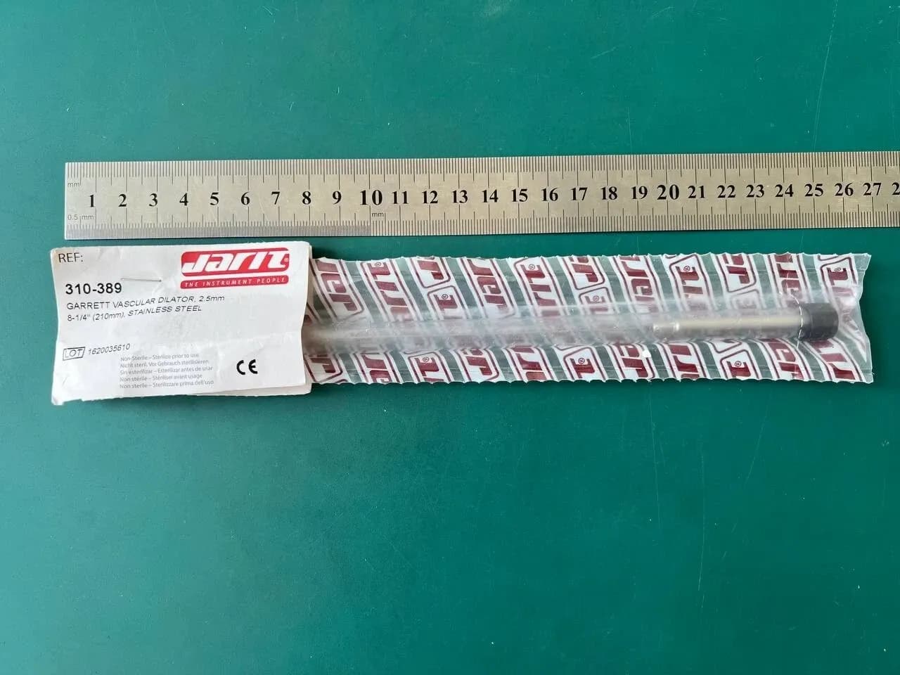 INTEGRA JARIT 310-389 Garrett Vascular Dilator 2.5 mm 8-1/4'' (210 mm)