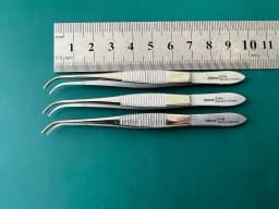 (Lot of 3) Storz E1416 Bracken Curved Iris Forceps