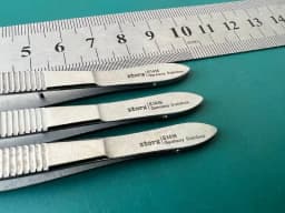 (Lot of 3) Storz E1416 Bracken Curved Iris Forceps