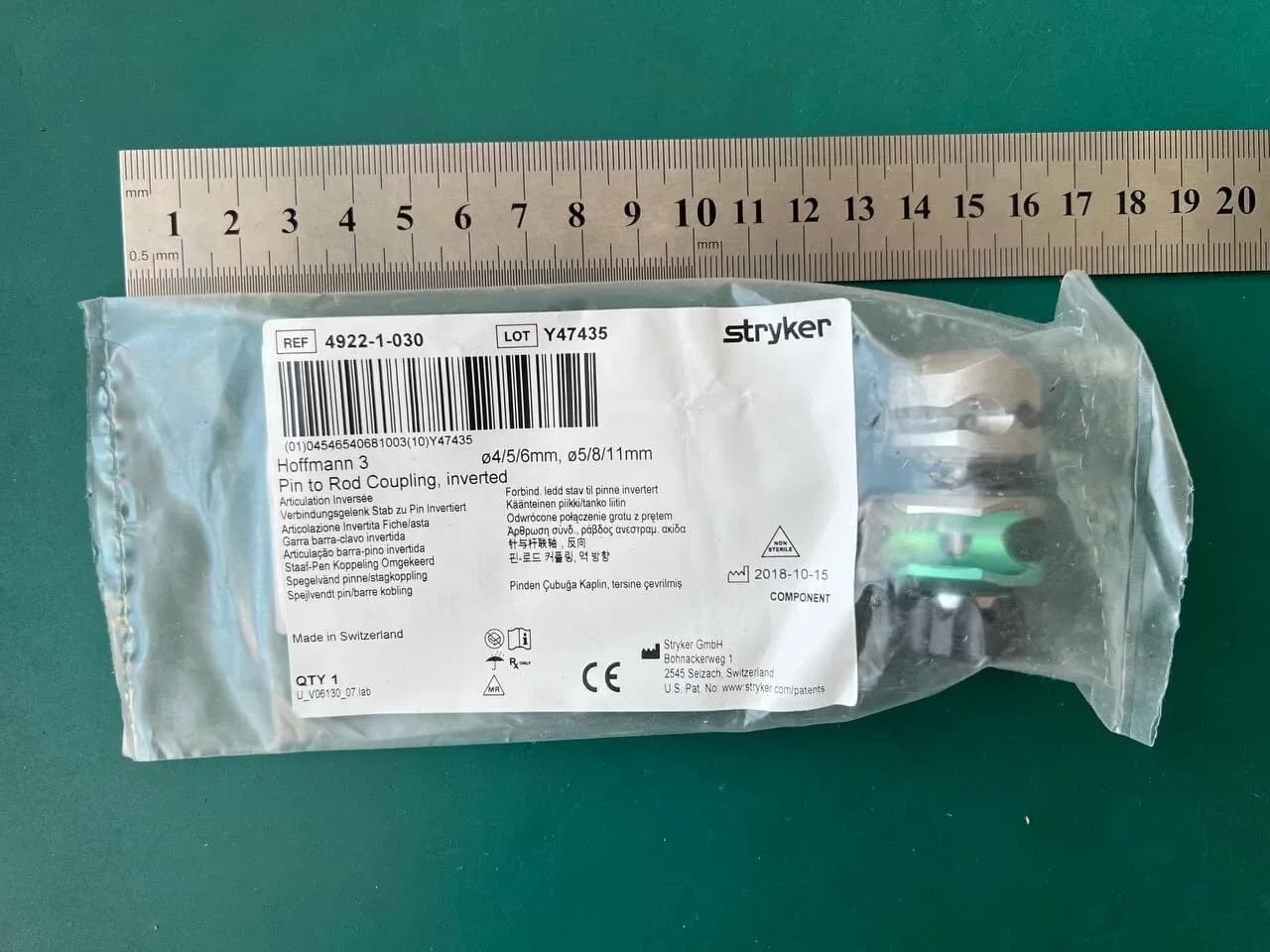 З'єднувач штифт-стрижень Stryker 4922-1-030 Hoffmann 3, інвертований