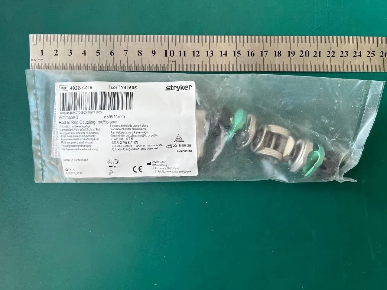 З'єднувач стрижень-стрижень Stryker 4922-1-015, багатоплощинний, Hoffmann 3