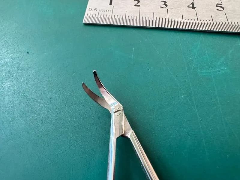 STORZ E-3232 Katzin Curved Corneal Transplant Scissors LEFT