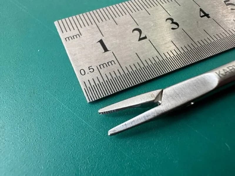 KARL STORZ 8665 R Steiner Laryngoforce II Clip Forceps, Jaws Curved Right 10"