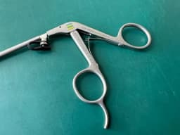 KARL STORZ 8665 R Steiner Laryngoforce II Clip Forceps, Jaws Curved Right 10"