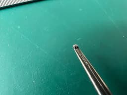 Scanlan 3003-160 Titanium Micro Forceps, Round handle, 1 mm DIAMOND DUST 18.5 cm