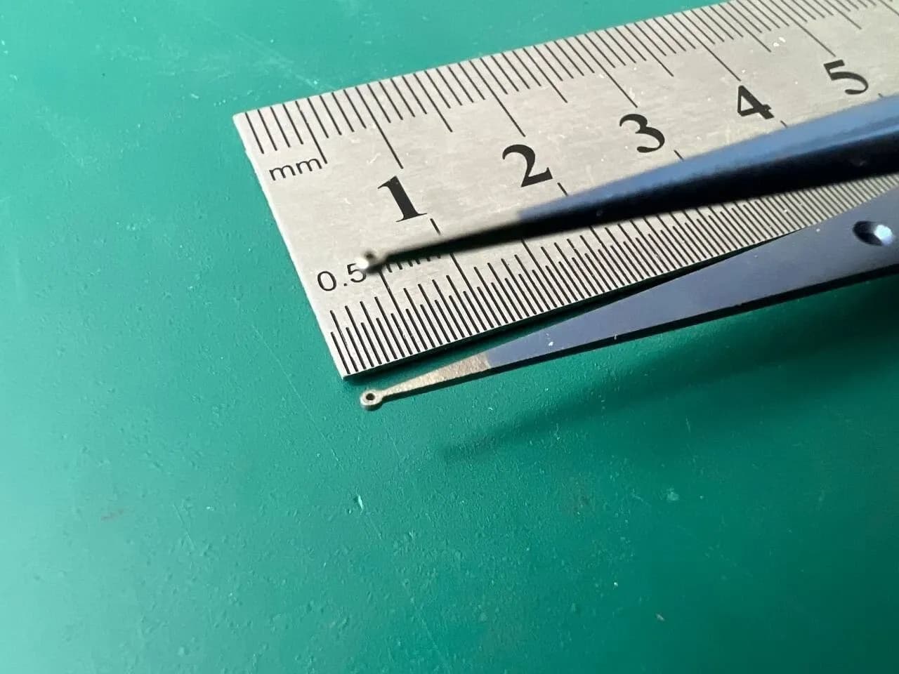 Титановий мікропінцет Scanlan 3003-164N, кільцевий кінчик 1.0 mm DIAMOND DUST, 15 cm