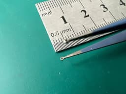 Титановий мікропінцет Scanlan 3003-164N, кільцевий кінчик 1.0 mm DIAMOND DUST, 15 cm