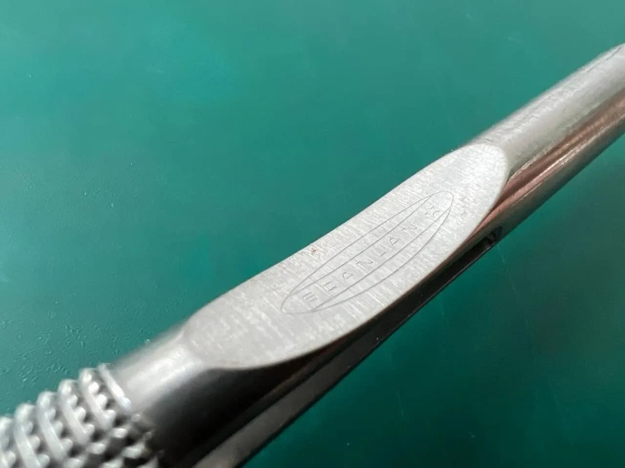 Dennis Micro Forceps,  platform tips, Round handle, 7″ 18.0 cm Scanlan 4004-95