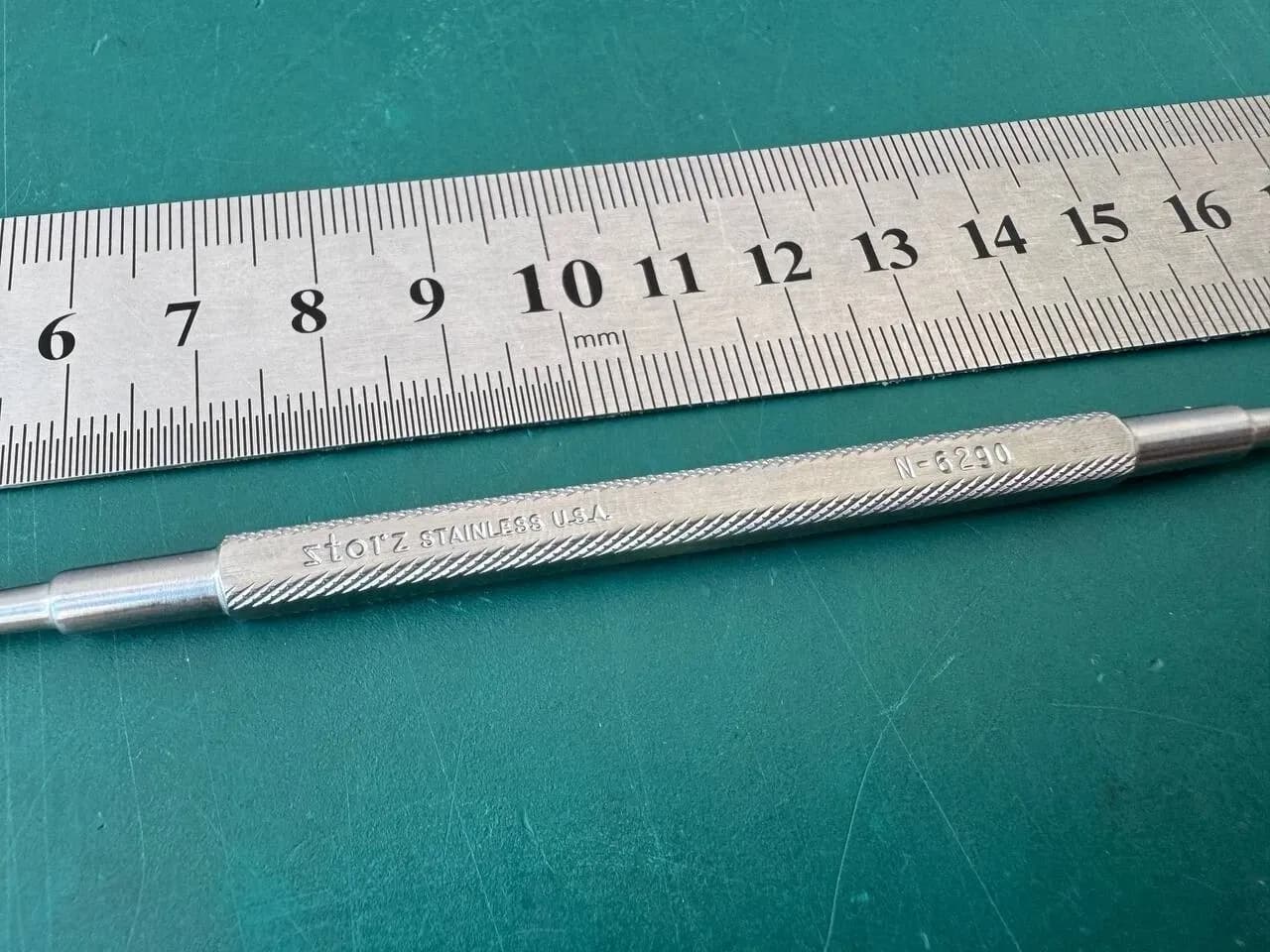 Storz N-6290 Maxillary Sinus Seeker Double ended. Overall length 21.5cm, 8.5''