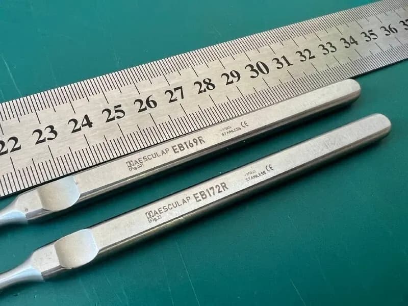 Комплект із 2 ложок для жовчних каменів Aesculap Luer EB169R EB172R (3.4mm № 2, 6.7mm № 00)
