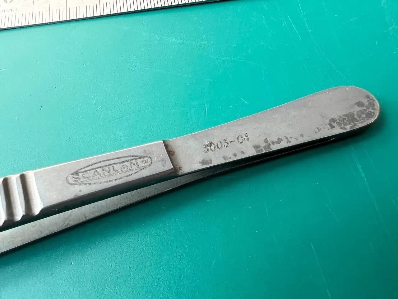 Scanlan 3003-04 Titanium DeBakey Dissecting Forceps Flat Handle 2 mm 7 3/4"