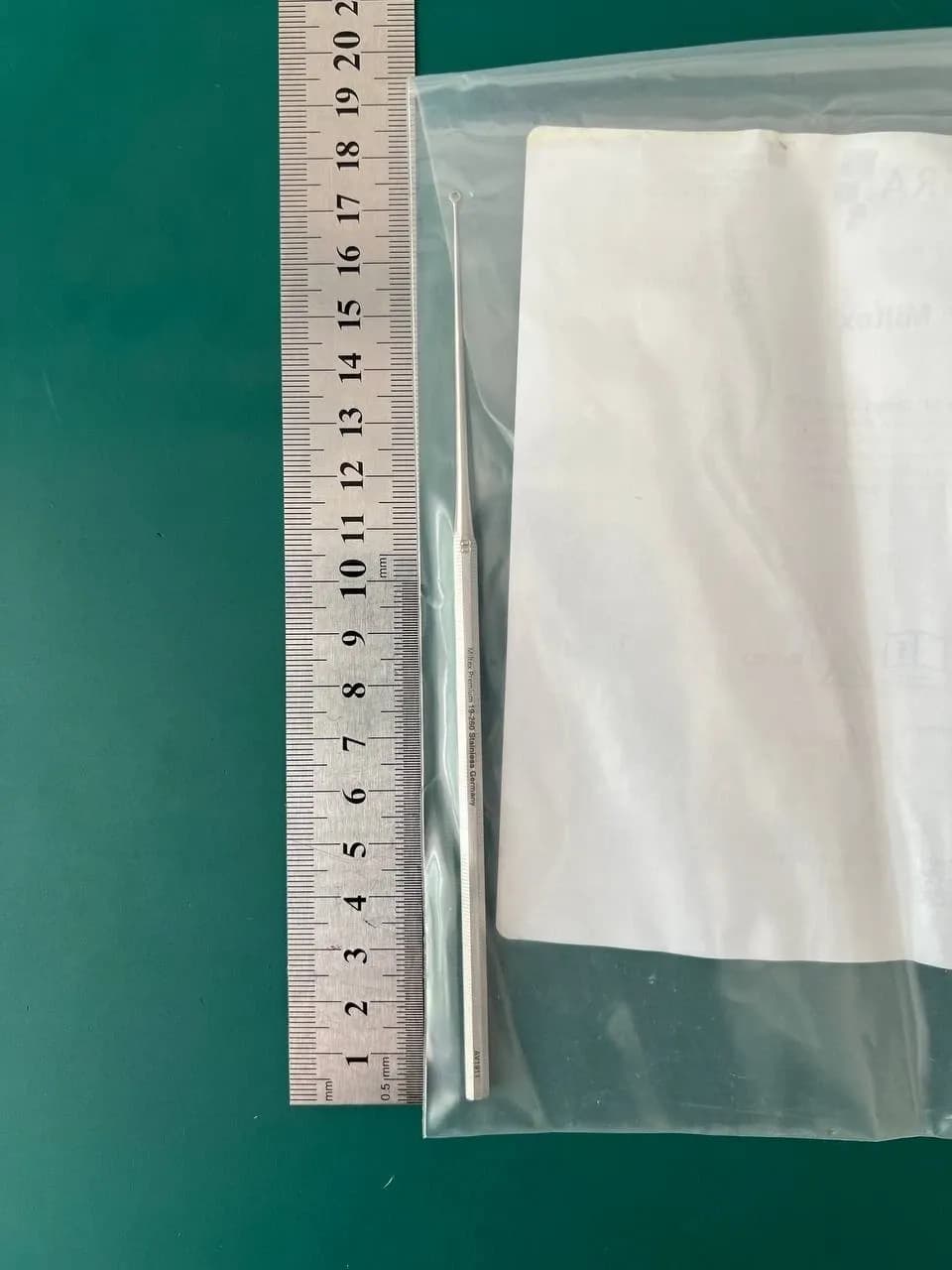 MILTEX 19-260 BUCK Ear Curette, 6-1/2" (16.5 cm), straight, sharp, size 00