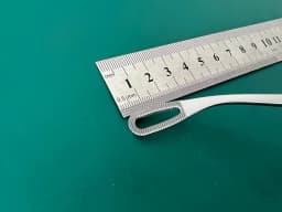 Затискач Фостера Jarit 323-112, подвійний шарнір, насічки 0.8mm, вигин 15° x 10mm діам.