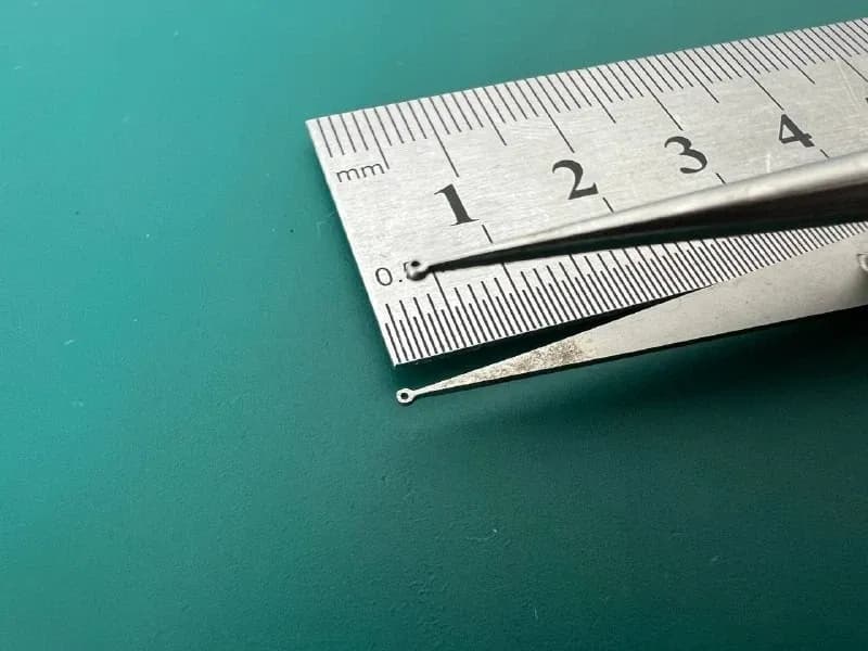 Пінцет мікро з кільцевим кінчиком SSI Ultra 55-9066, прямий, кінчик 1.0mm, довжина 152mm