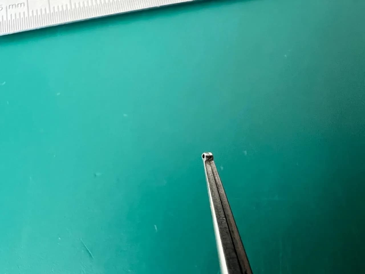 Пінцет мікро з кільцевим кінчиком SSI Ultra 55-9066, прямий, кінчик 1.0mm, довжина 152mm