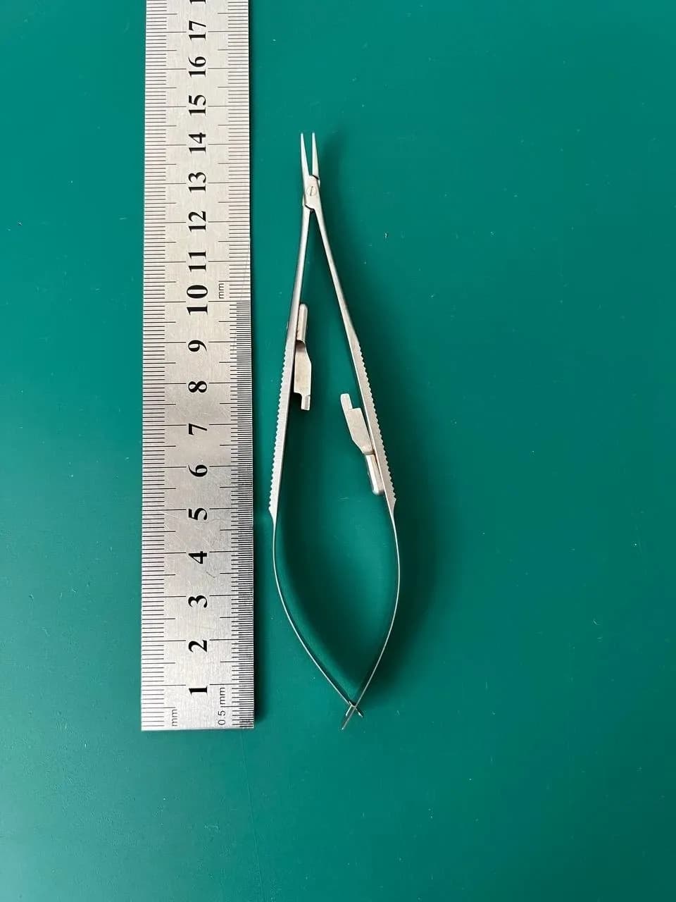 Jarit 355-407 Castroviejo Needle Holder, Curved, 5 1/2"
