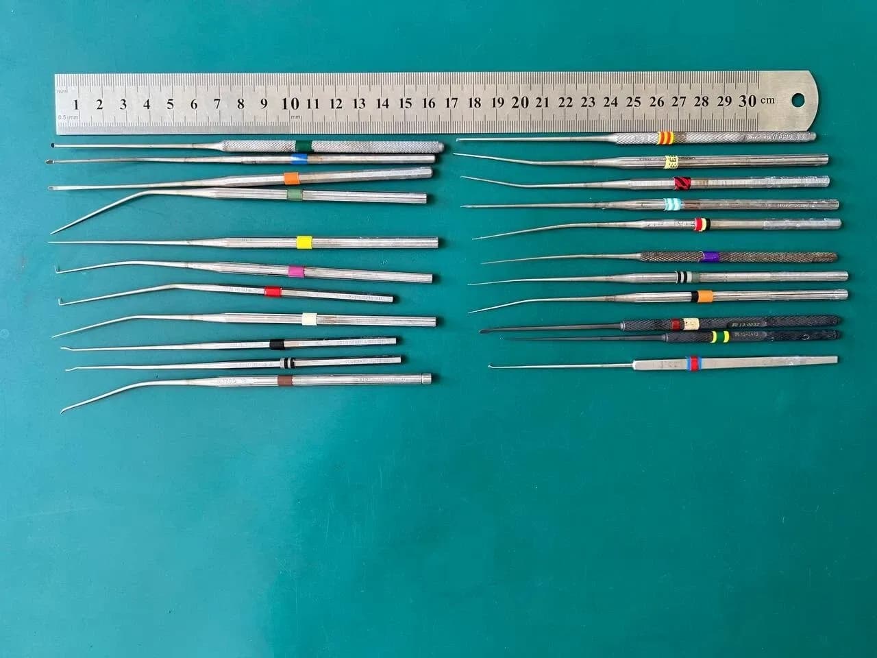 Lot of 22 ENT instruments with 2 cases Storz, Richards, V.Mueller, Weck
