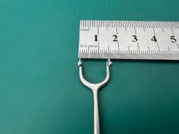 Носовий ретрактор Aesculap MA431R FOMON, 6 1/4″ (158 mm), 2 зубці, тупий/тупий