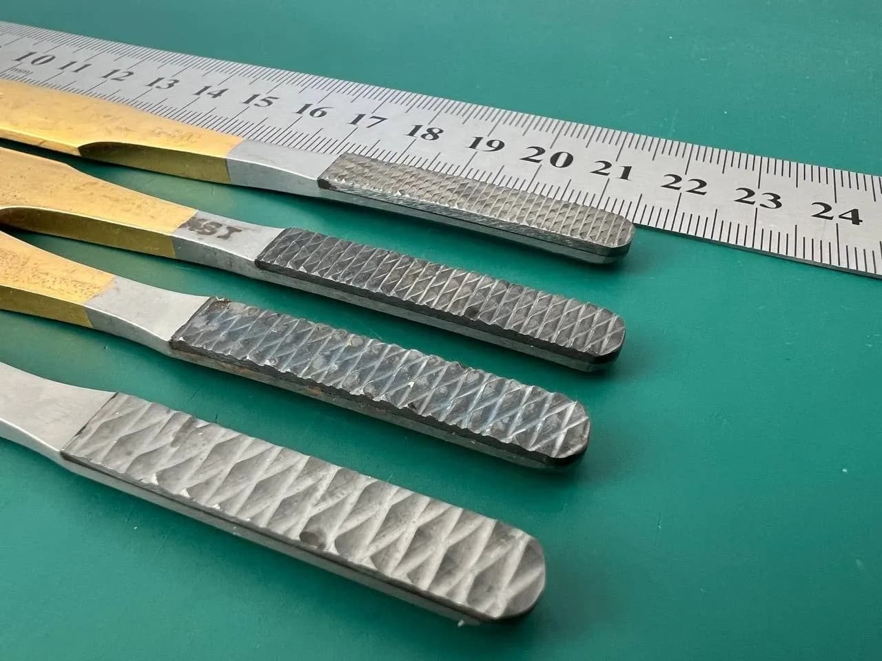 LOT of 4 Storz P1000 Gold Rasp Double-ended Straight Tungsten carbide ends 8-1/2
