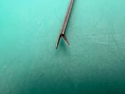 Richards 13-1044 Mini McGee Ebony Scissors Forceps 4mm Sharp Jaws 3.1" Shaft ENT