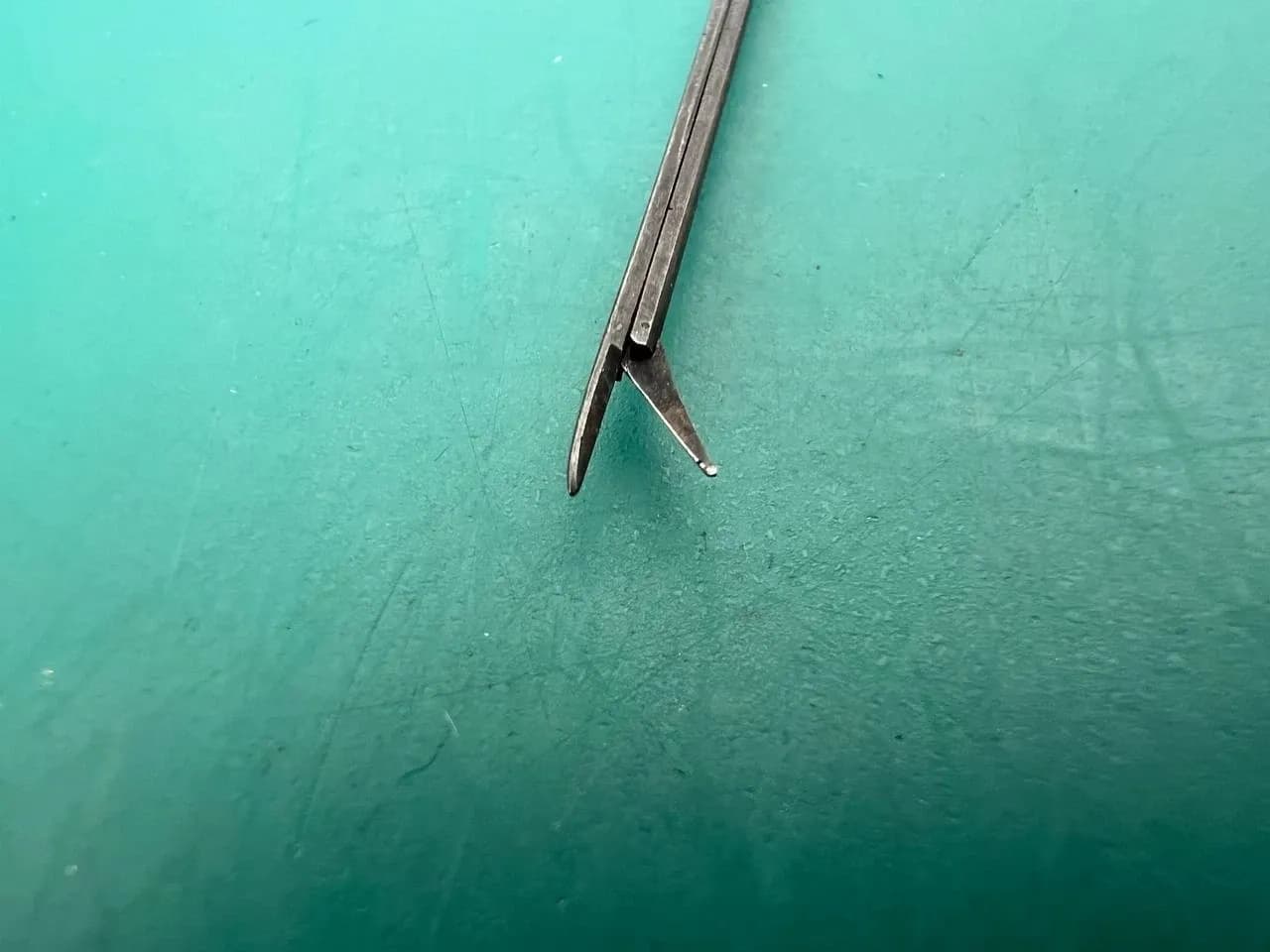 Richards 13-1044 Mini McGee Ebony Scissors Forceps 4mm Sharp Jaws 3.1" Shaft ENT
