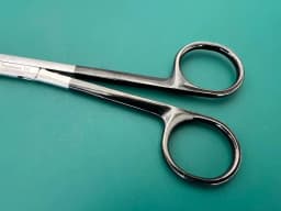 Jarit 323-730 Metzenbaum Supercut Scissor, Dual Pivot 10mm, Blunt Blades, Curved
