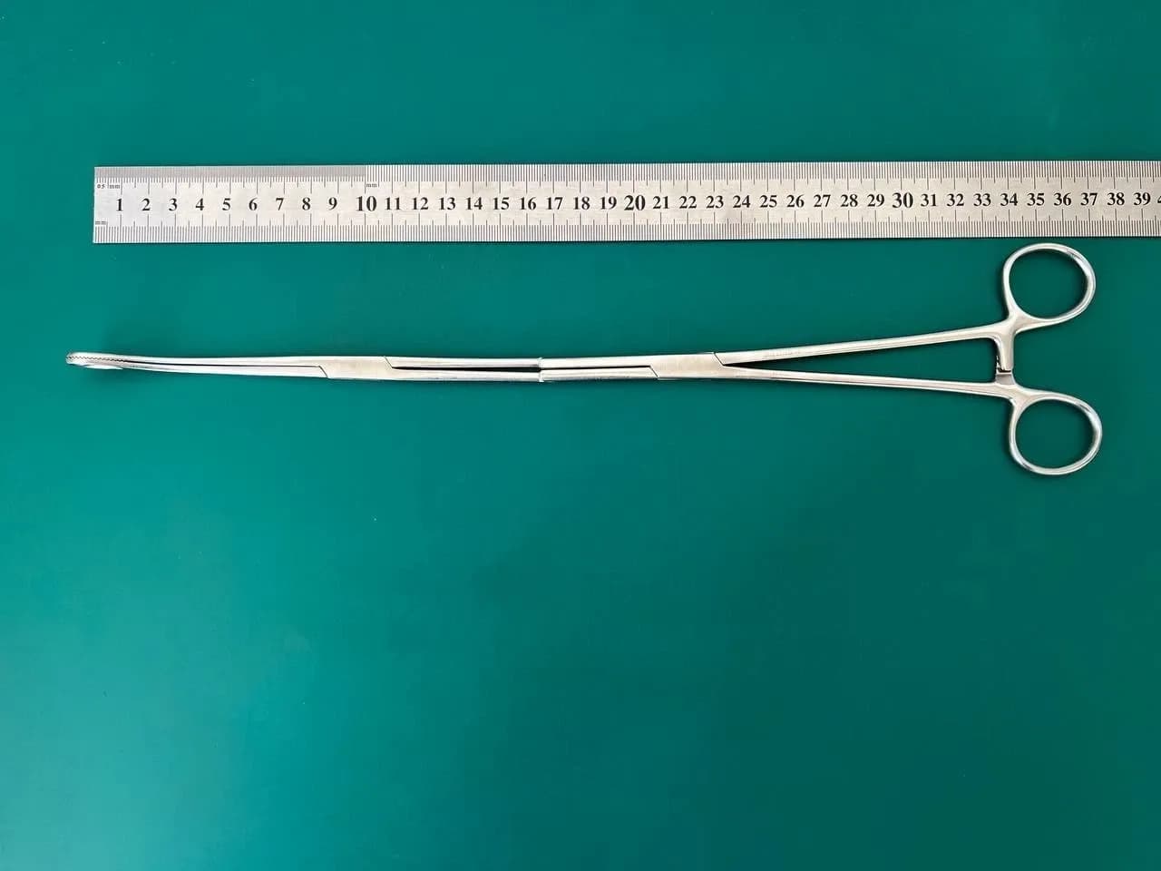 Pilling 35-5493 Hallman Tunneling Curved Serrated  Forceps  14 5/8"