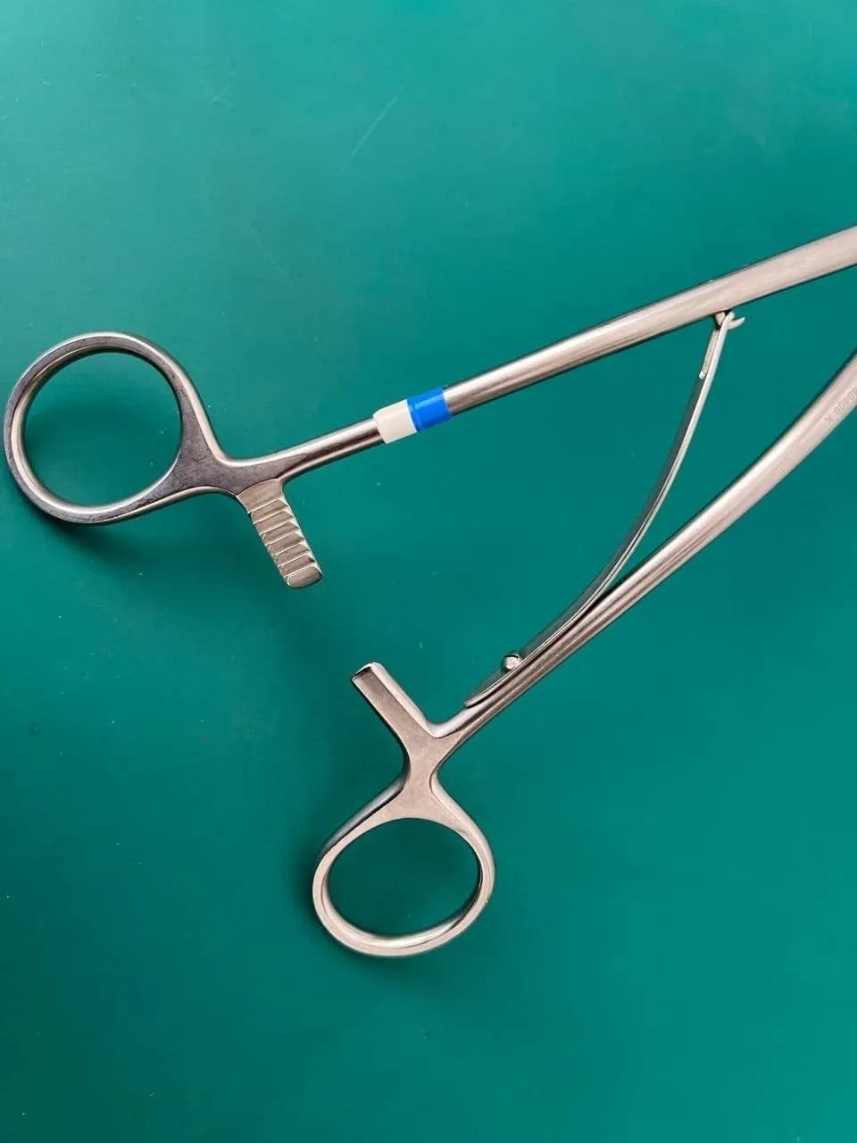 Karl Storz 40400K Surgical Sponge Forceps 10" Curved Jaw & Shanks