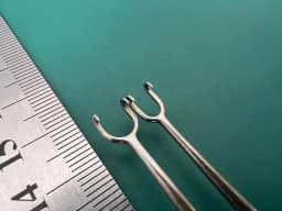 Lot of 2 Karl Storz JOSEPH Double Hook, 15 cm, 7 mm, 5 mm 2 prongs, Sharp 499205