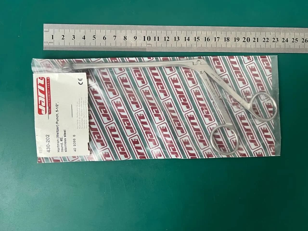 Jarit 430-202 Hartman-Meltzer Adenoid Punch No. 2, Working Length 5-1/2"