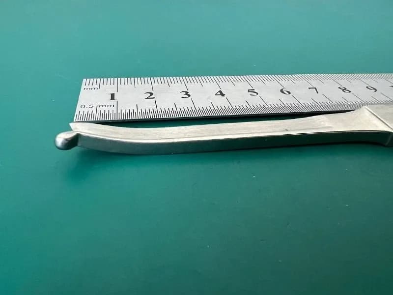 Остеотом Silver Bausch & Lomb N4377, лівий, 4mm, з захистом, загальна довжина 183mm
