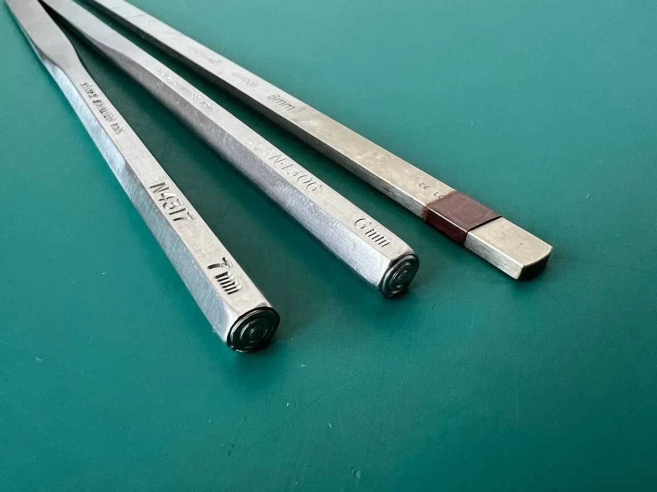 Lot of 3 Storz Chisel, Osteotome, Karl Storz 484006, N4306, N4317 6mm, 7mm