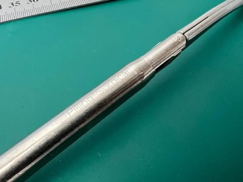 Teleflex Pilling 211117A Landreneau Masher Grasping Forceps, Curved, 7.8mm 22cm