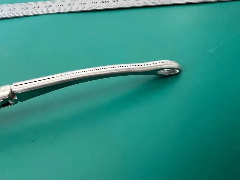 Teleflex Pilling 211117A Landreneau Masher Grasping Forceps, Curved, 7.8mm 22cm