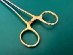 Pilling 84-1031 Kaiser Ring Forceps Curved Jaw 3-3/8"