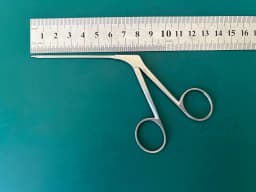 Обтискний пінцет Juers V.Mueller AU20525, делікатні губки, вигнуті вліво, 7.9 cm