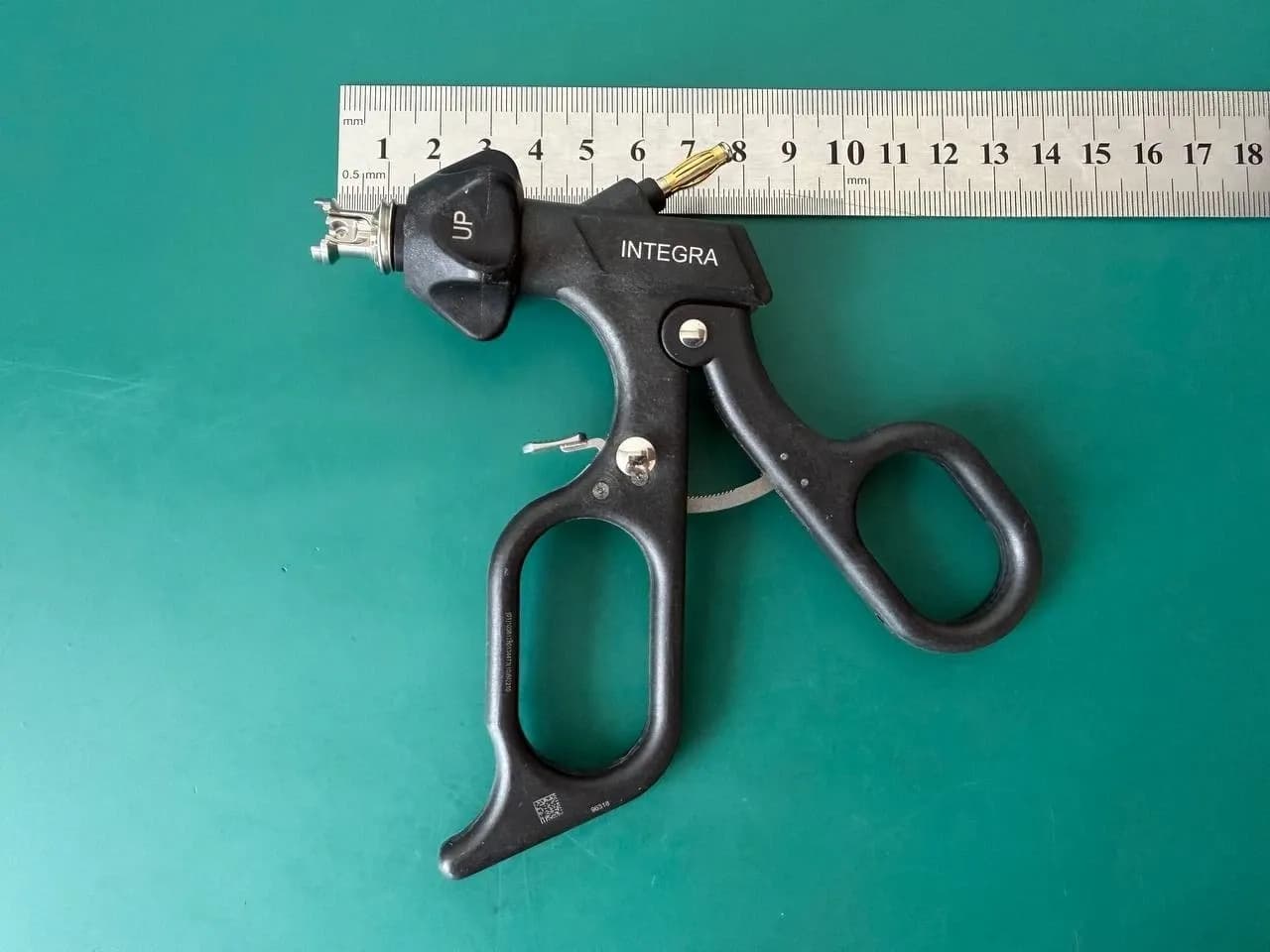 Integra Jarit 652-113 Laparoscopic Angled Handle w/ HF Connector & Ratchet
