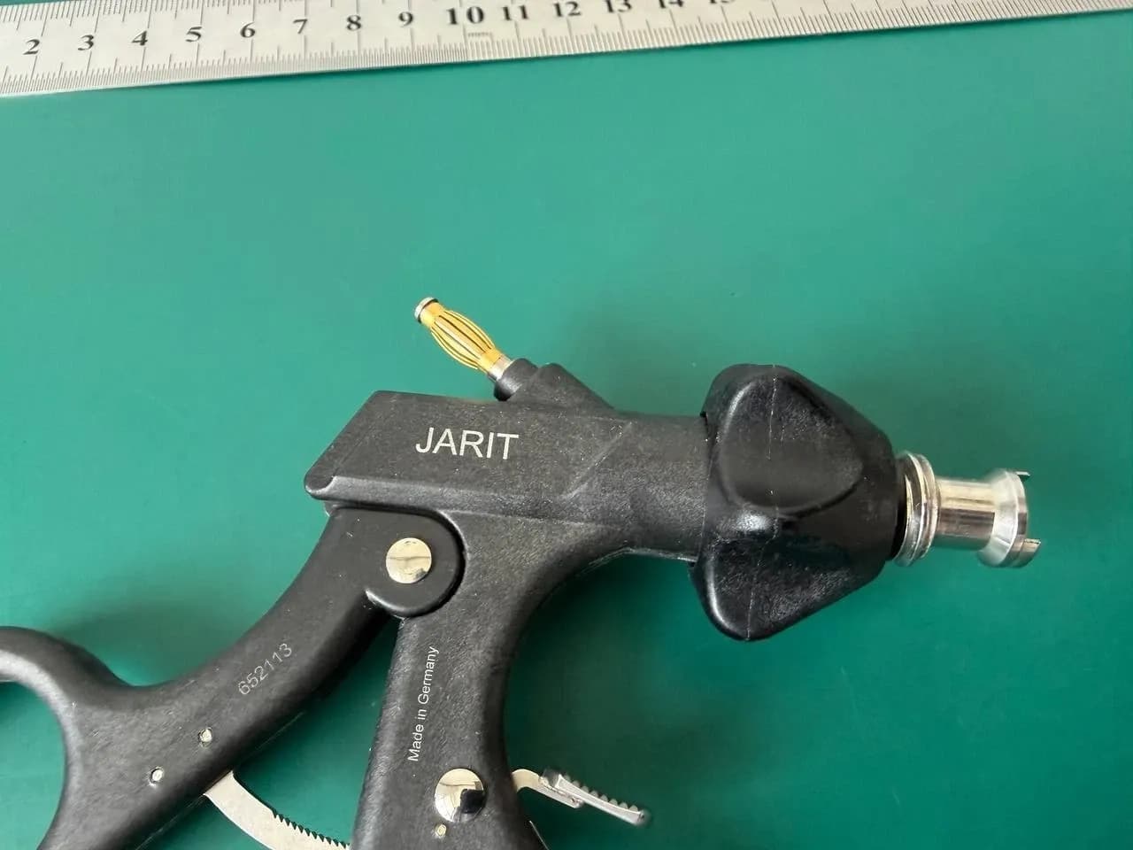 Лапароскопічна зігнута рукоятка Integra Jarit 652-113 з HF-конектором та тріскачкою