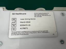 GE Healthcare OEC 12" Laser Aimer for C-Arm 5330472-15, laser aiming device