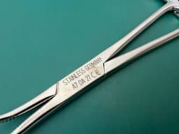 398.40 Reduction Forceps with points, narrow, ratchet, 132 mm Germany
