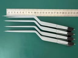 US361 Bayonet Bipolar Forceps Titanium Insulated 0.5mm Round Connector 9-1/8"