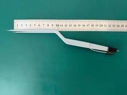 US361 Bayonet Bipolar Forceps Titanium Insulated 0.5mm Round Connector 9-1/8"