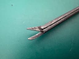 Richards 23-0063 Ebony Surgical Ear Scissors Left Curved Jaw ENT
