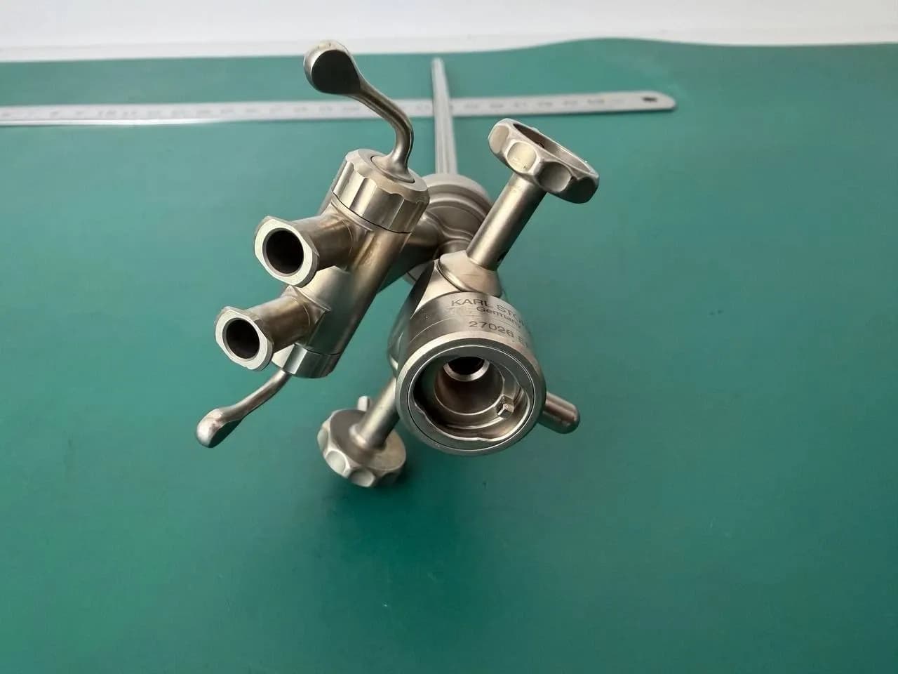 Дефлектор Альбаррана Karl Storz 27026EF, подвійний канал, два крани, 12″