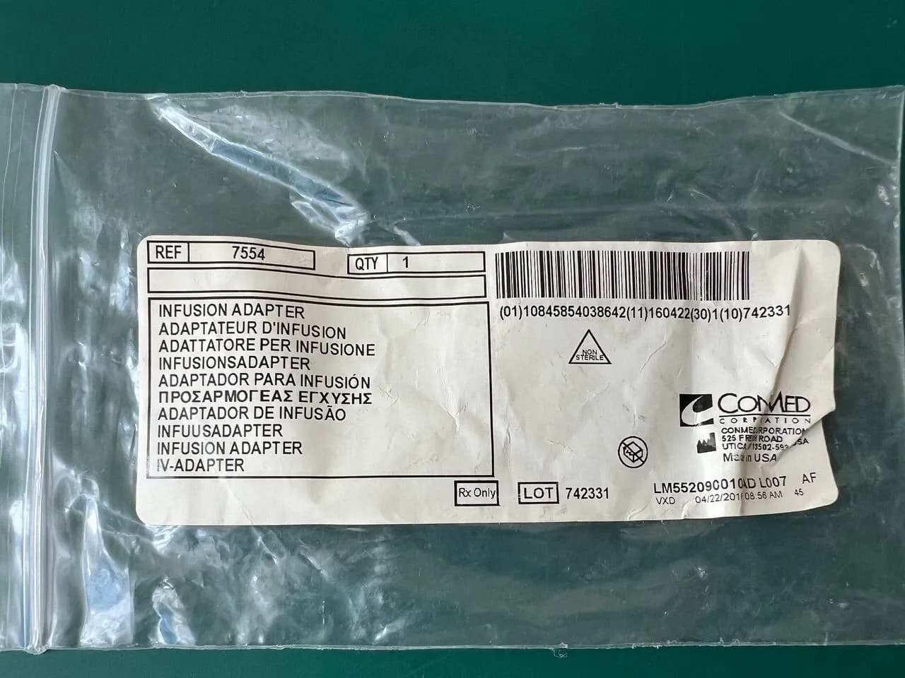 Conmed Linvatec Surgical Infusion Adapter 7554
