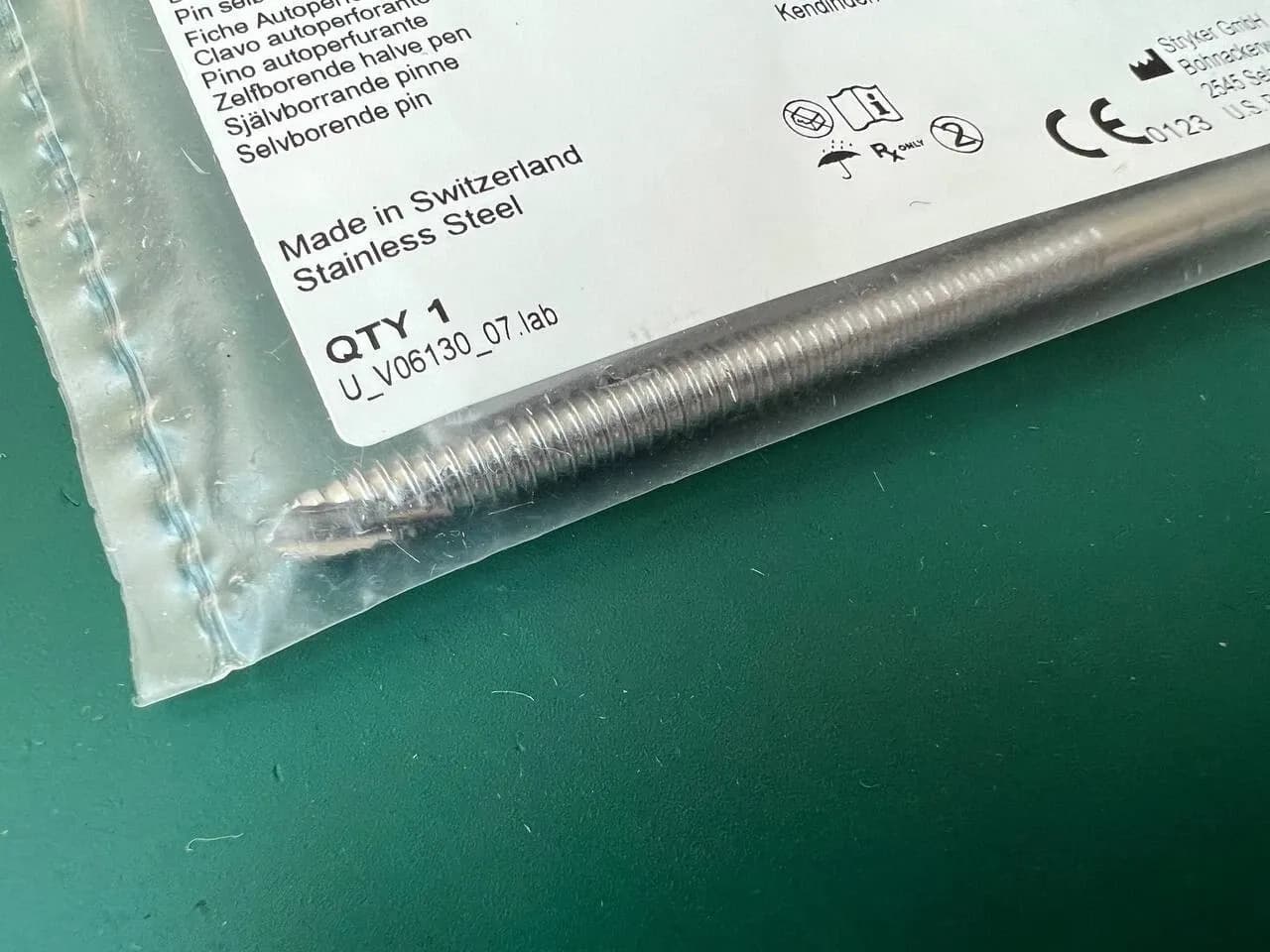 Stryker 5018-6-150 Self-drilling Half Pin Apex Ø5mm, 150 x 50 mm